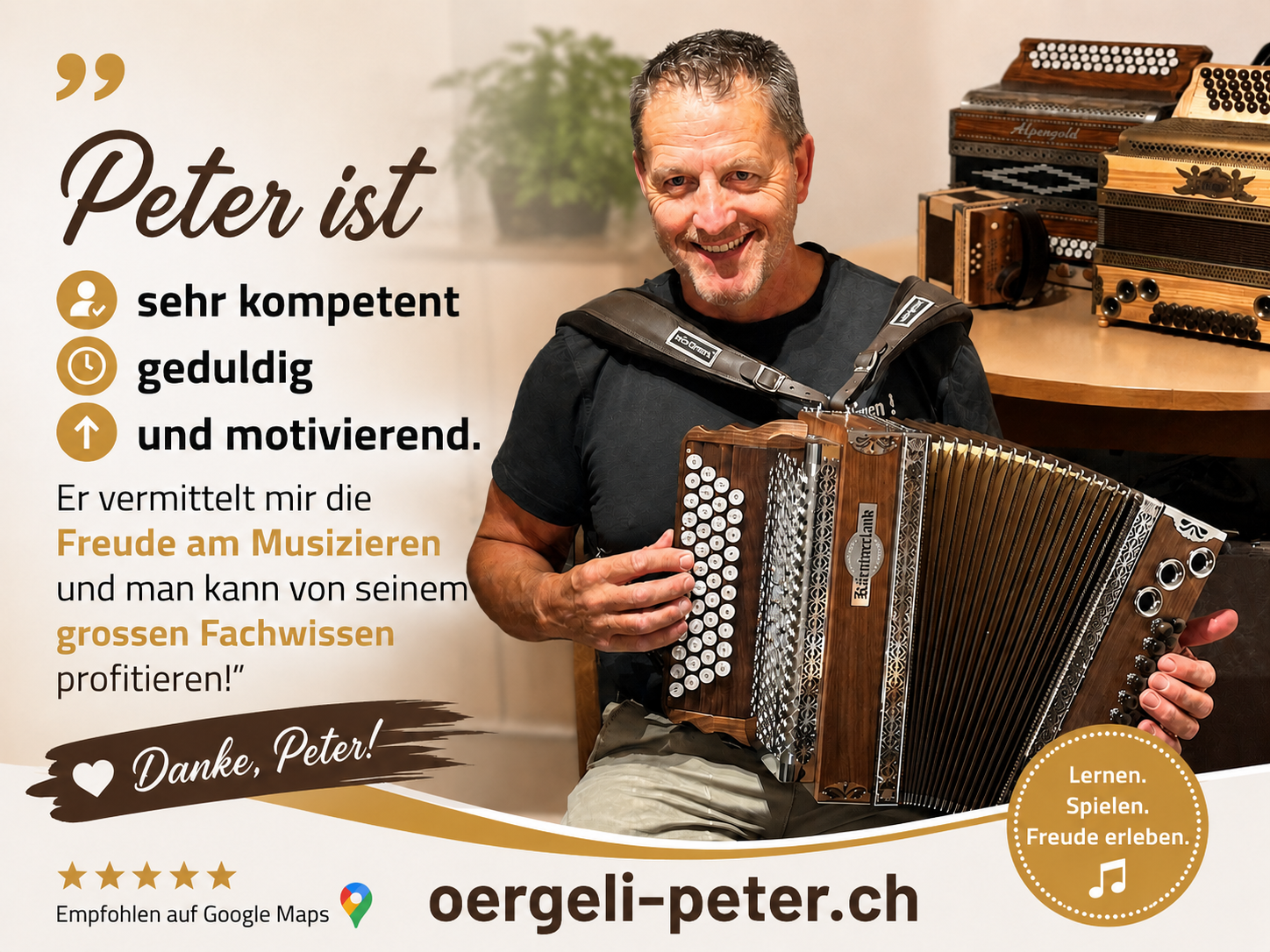 Unterricht für Steirische Harmonika bei Peter Bütikofer