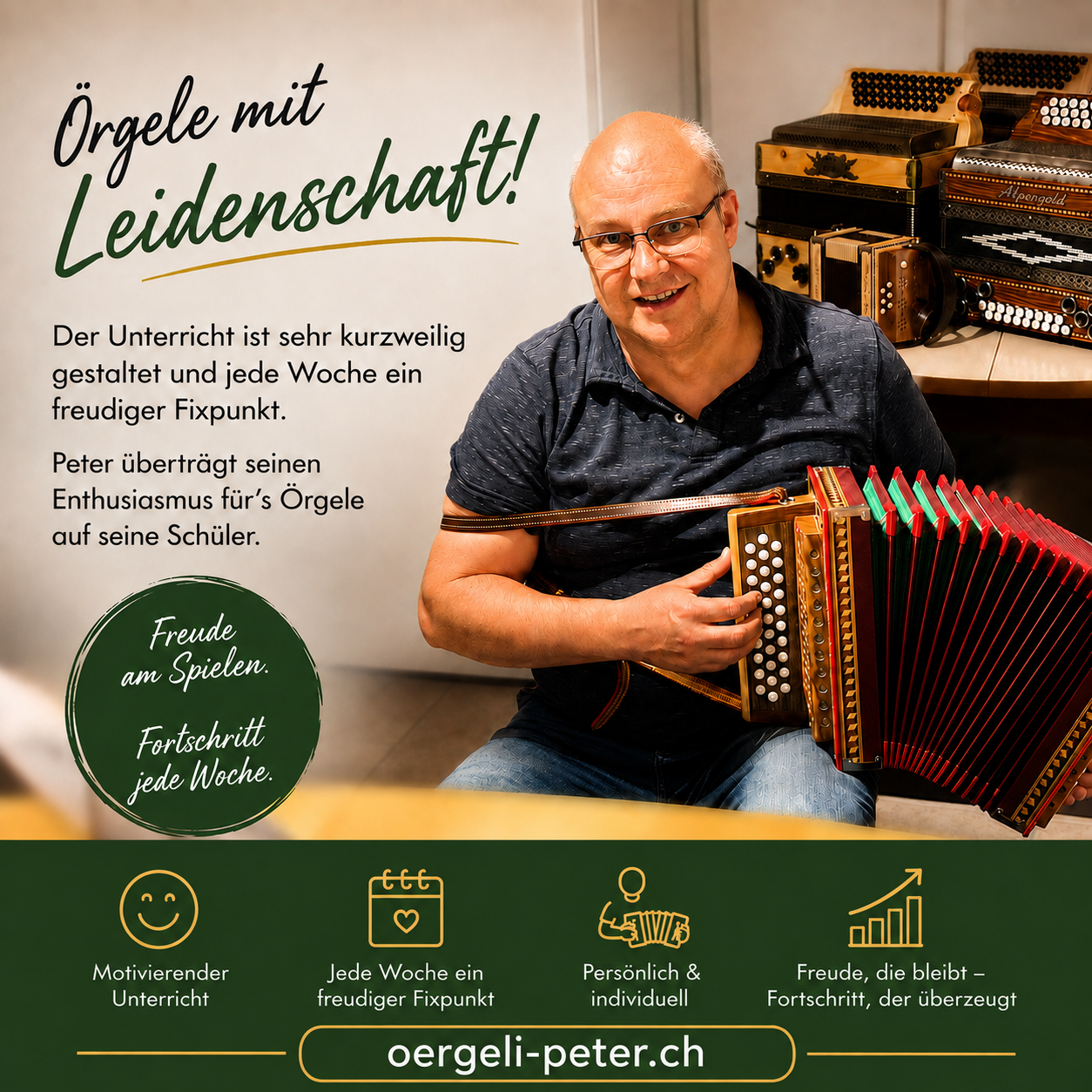 Schwyzerörgeli-Unterricht bei Peter Bütikofer
