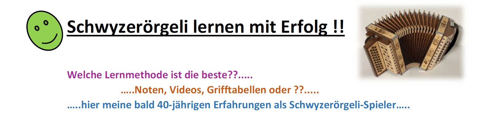 Schwyzerörgeli lernen mit Erfolg